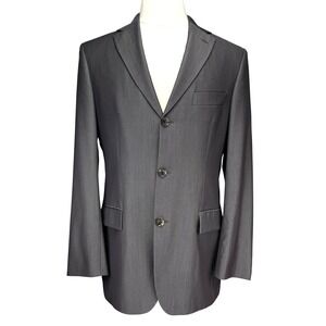 BOSS Hugo Boss Super 100 Scorsese Movie Virgin Wool Charcoal Grey Blazer EU 48